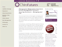 Tablet Screenshot of chirofutures.org